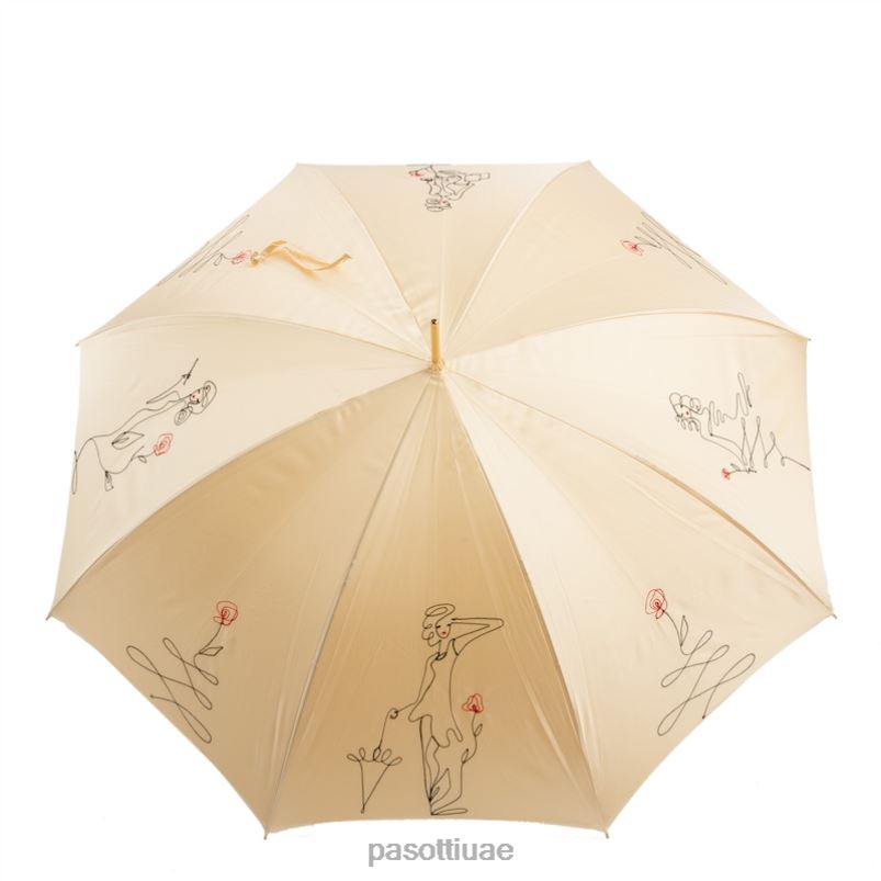 مظلة | 222 plat-300 t8 - مظلة رسم عاجية، قماش مزدوج PASOTTI Z446V534